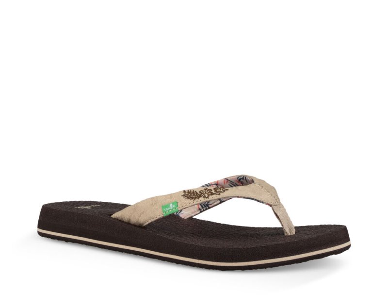 Tong Sanuk Yoga Paradise 2 Femme - Chocolat / Beige RPMAVL469